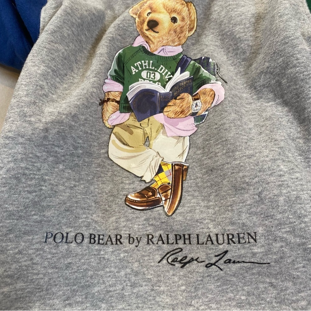 Polo Ralph Lauren Bear Color-Blocked Fleece Hoodie .Size S (8) - Picture 8 of 9